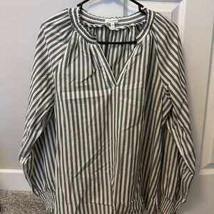 Striped Green Women's Top